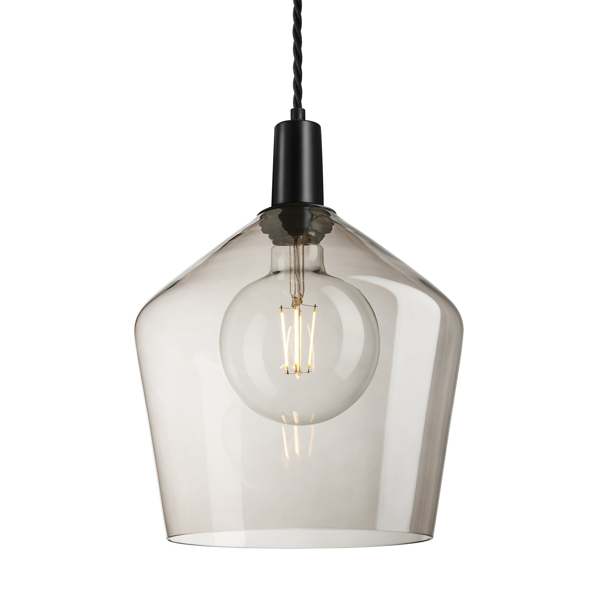 Sleek Glass Schoolhouse Pendant - 10 Inch