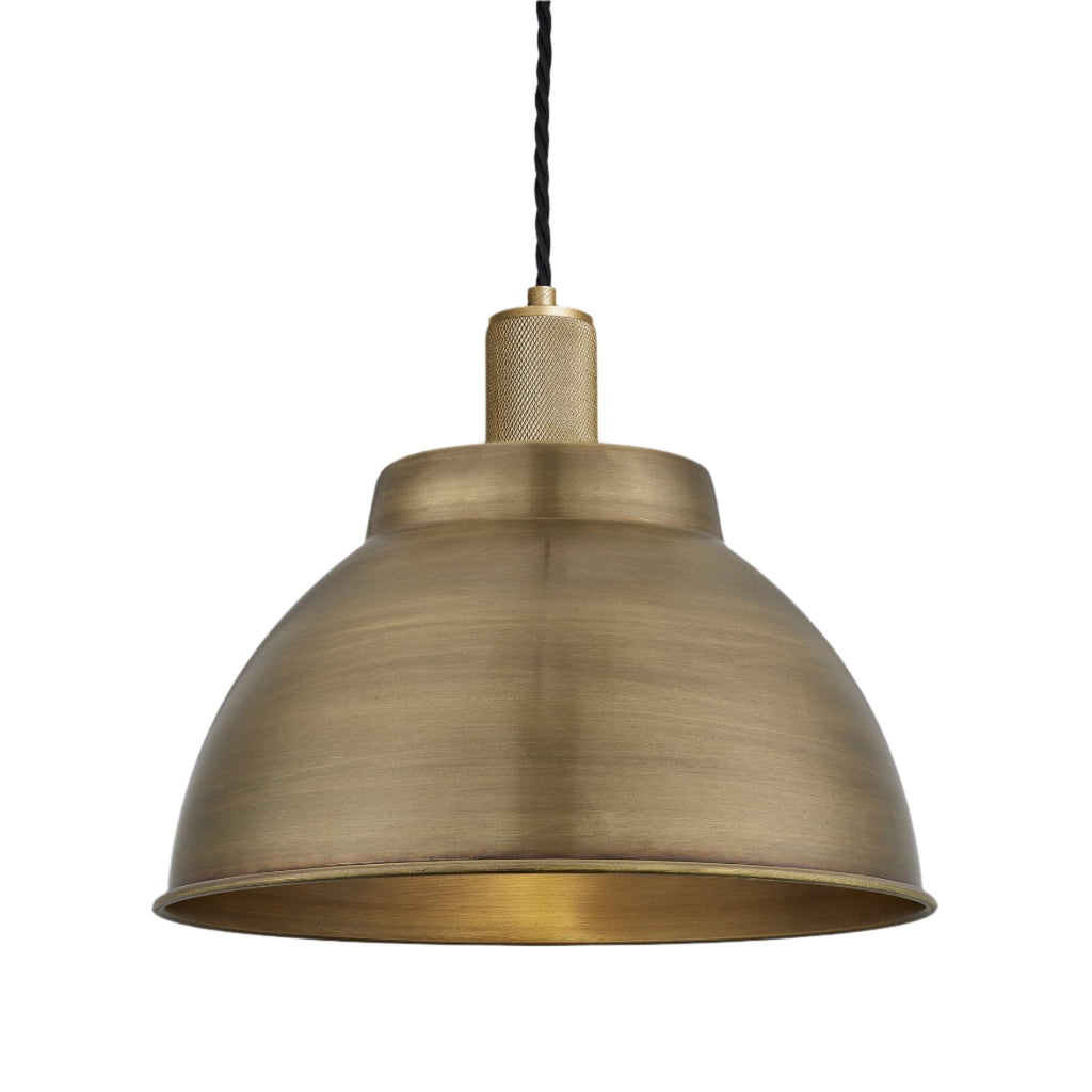 Knurled Dome Pendant - 13 Inch
