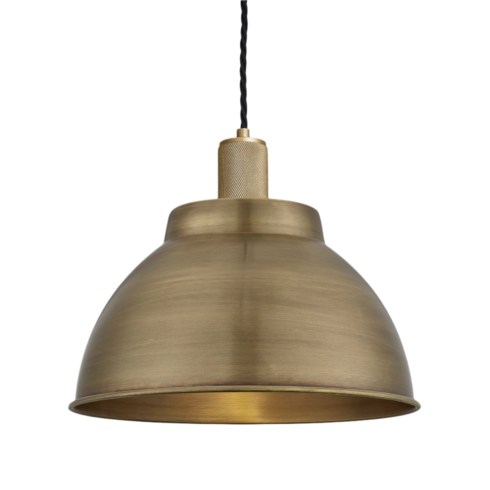 Knurled Dome Pendant - 13 Inch