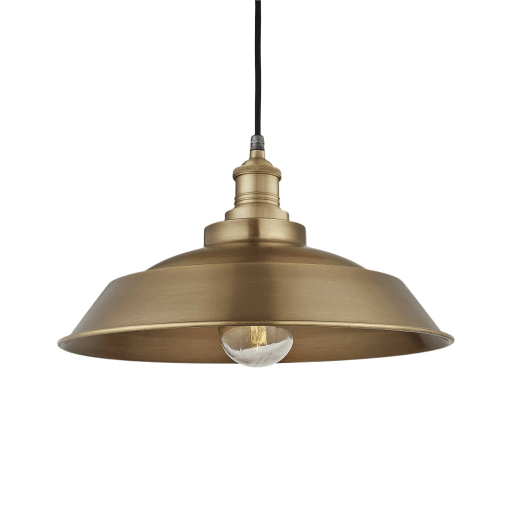 Brooklyn Outdoor & Bathroom Brass Step Pendant - 16 Inch - Brass Holder