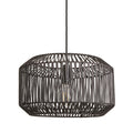 Boho Rattan Ceiling Pendant - 18 Inch - Drum