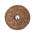 Moonj Natural Grass Round Wall Light - Brown - 18 Inch