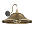 Swan Neck Outdoor & Bathroom Giant Hat Wall Light - 21 Inch – Brass