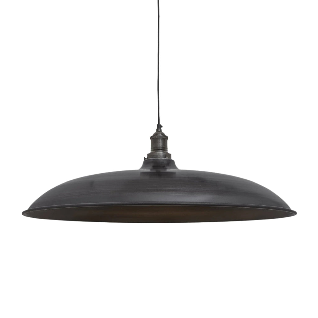 Brooklyn Giant Bowl Pendant - 24 Inch - Pewter