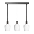 Sleek Opal Glass Schoolhouse Wire Cluster Light