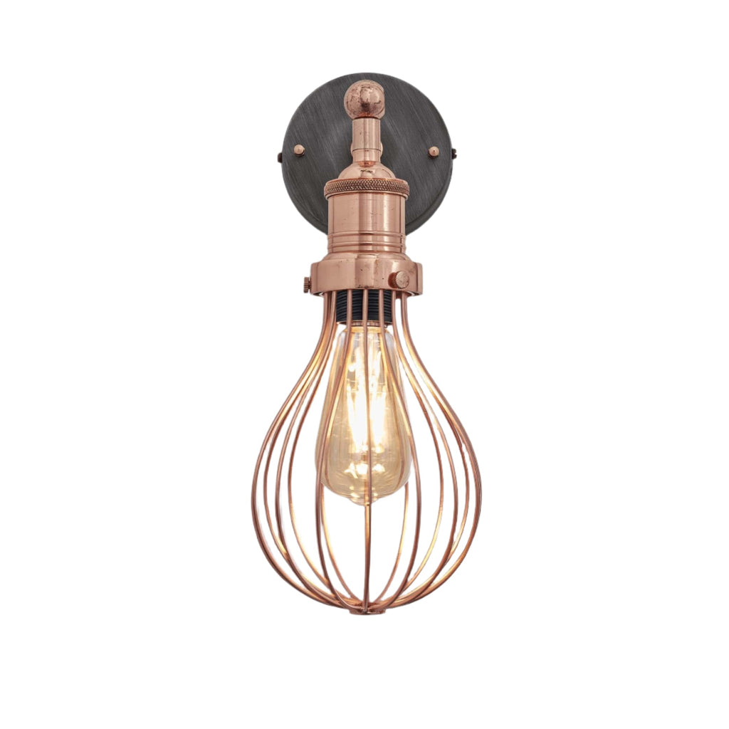 Brooklyn Balloon Cage Wall Light - 6 Inch