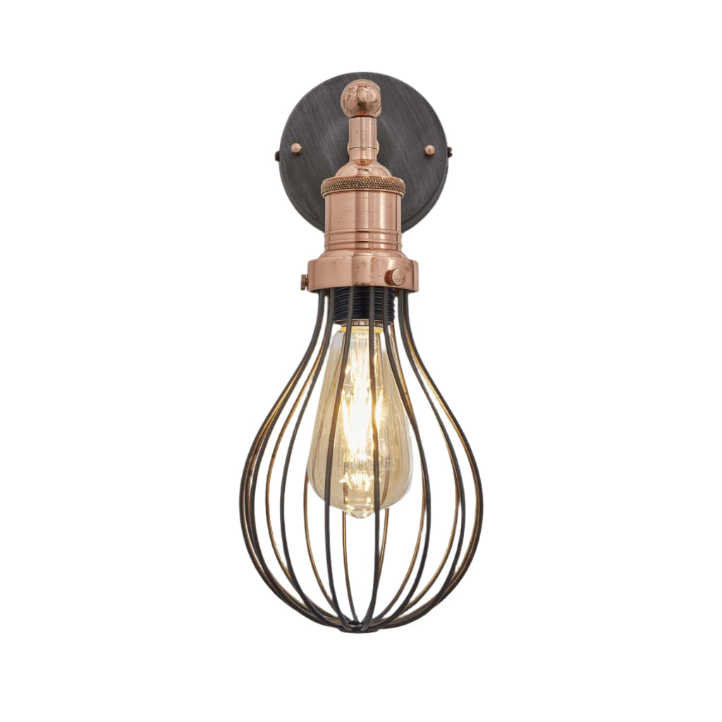 Brooklyn Balloon Cage Wall Light - 6 Inch