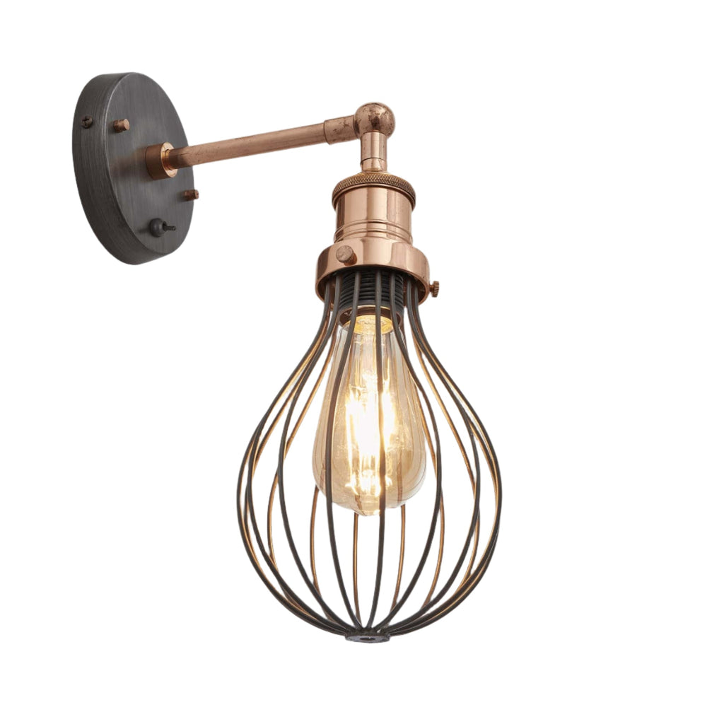 Brooklyn Balloon Cage Wall Light - 6 Inch