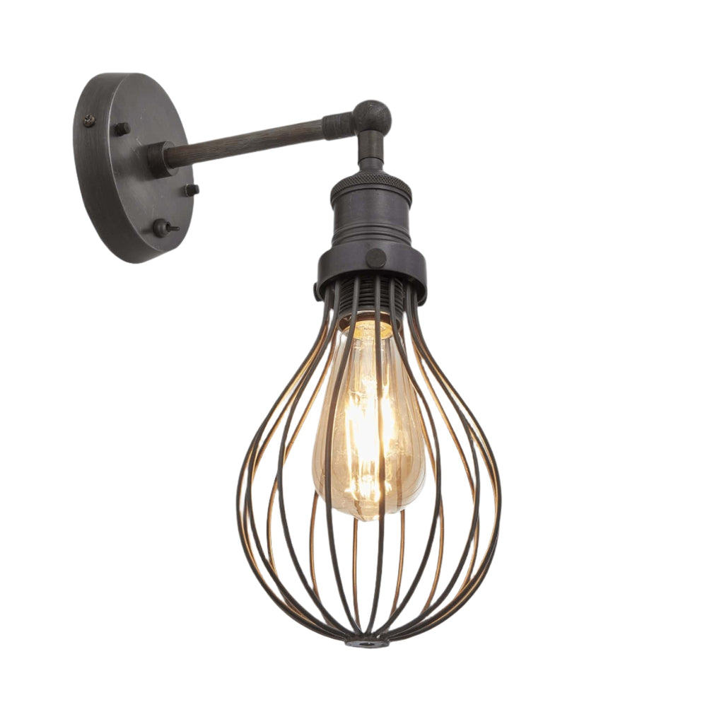 Brooklyn Balloon Cage Wall Light - 6 Inch