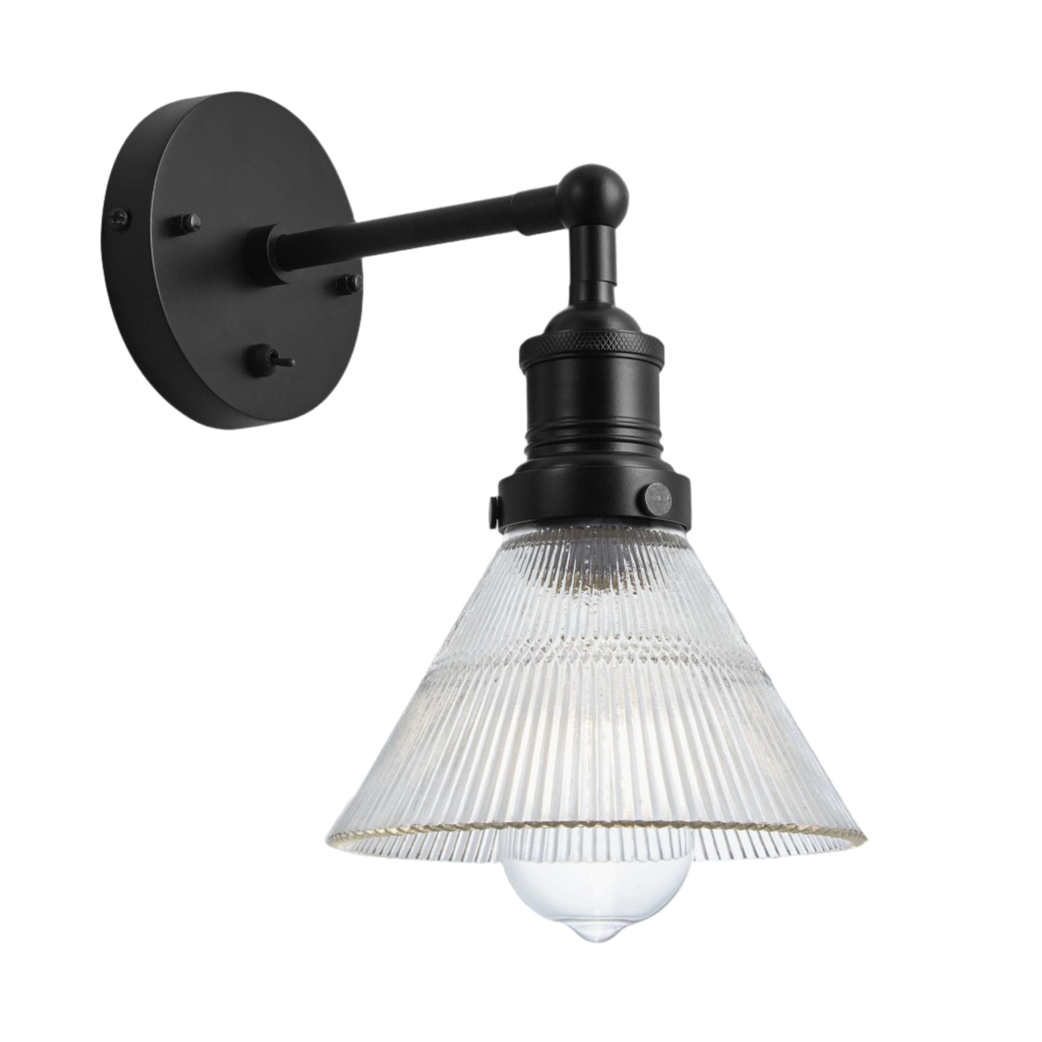 Brooklyn Glass Funnel Wall Light - 7 Inch