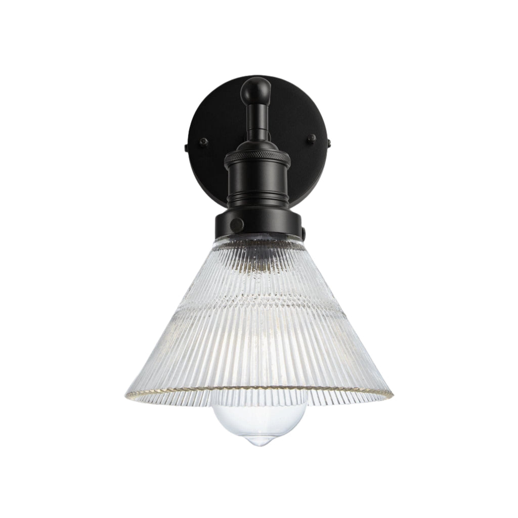 Brooklyn Glass Funnel Wall Light - 7 Inch