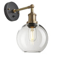 Brooklyn Glass Globe Wall Light - 7 Inch