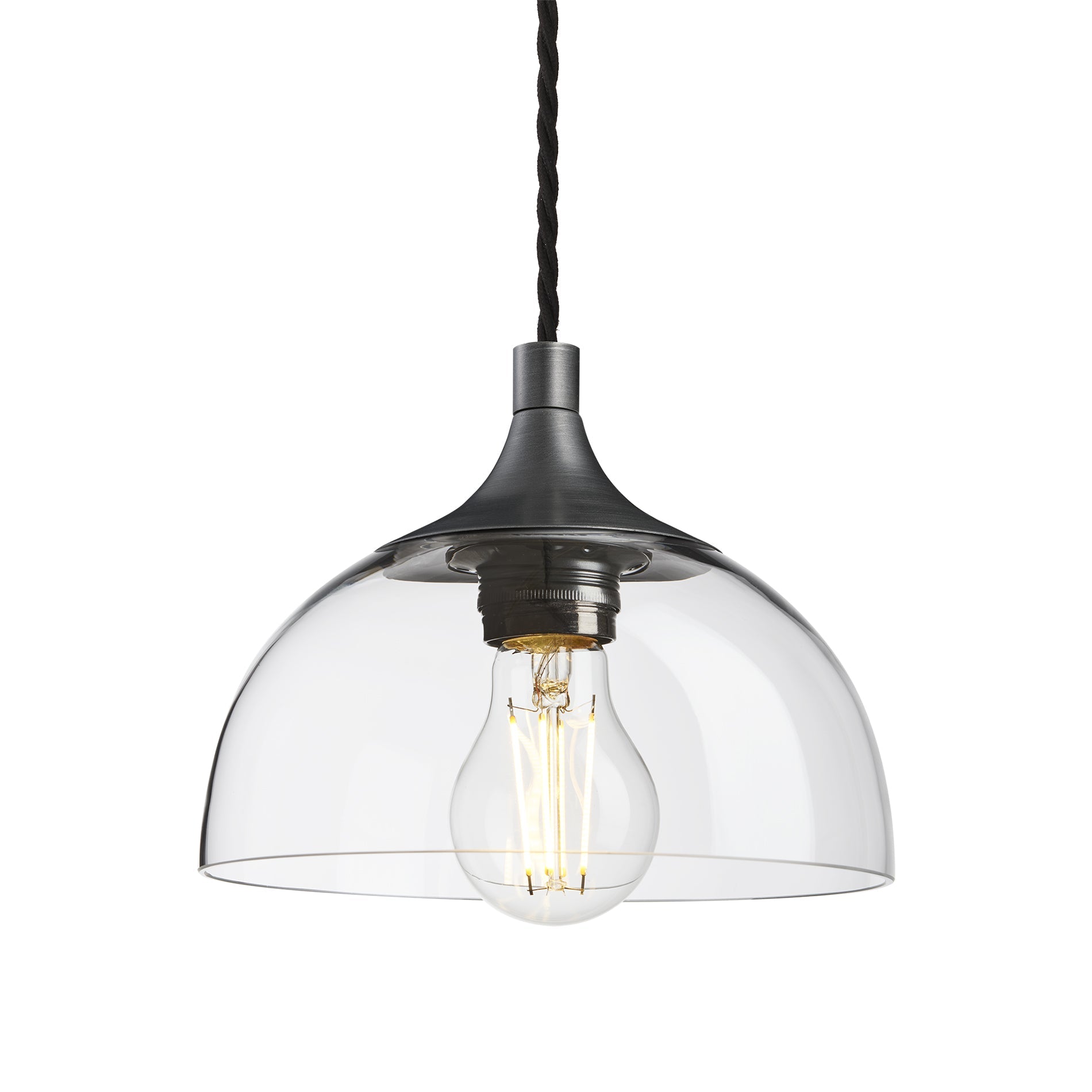 Chelsea Glass Dome Pendant - 8 Inch