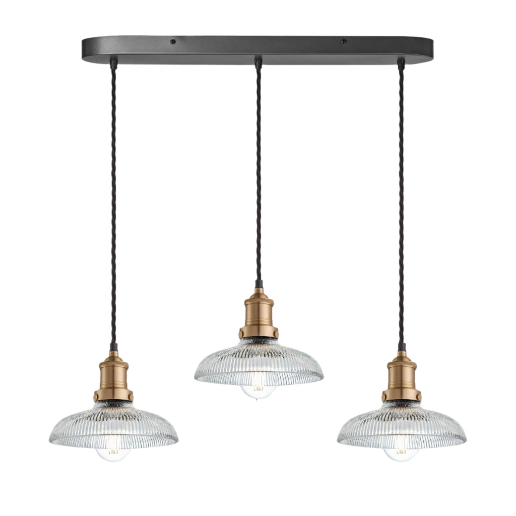 Brooklyn Glass Dome Wire Cluster Lights - 8 Inch