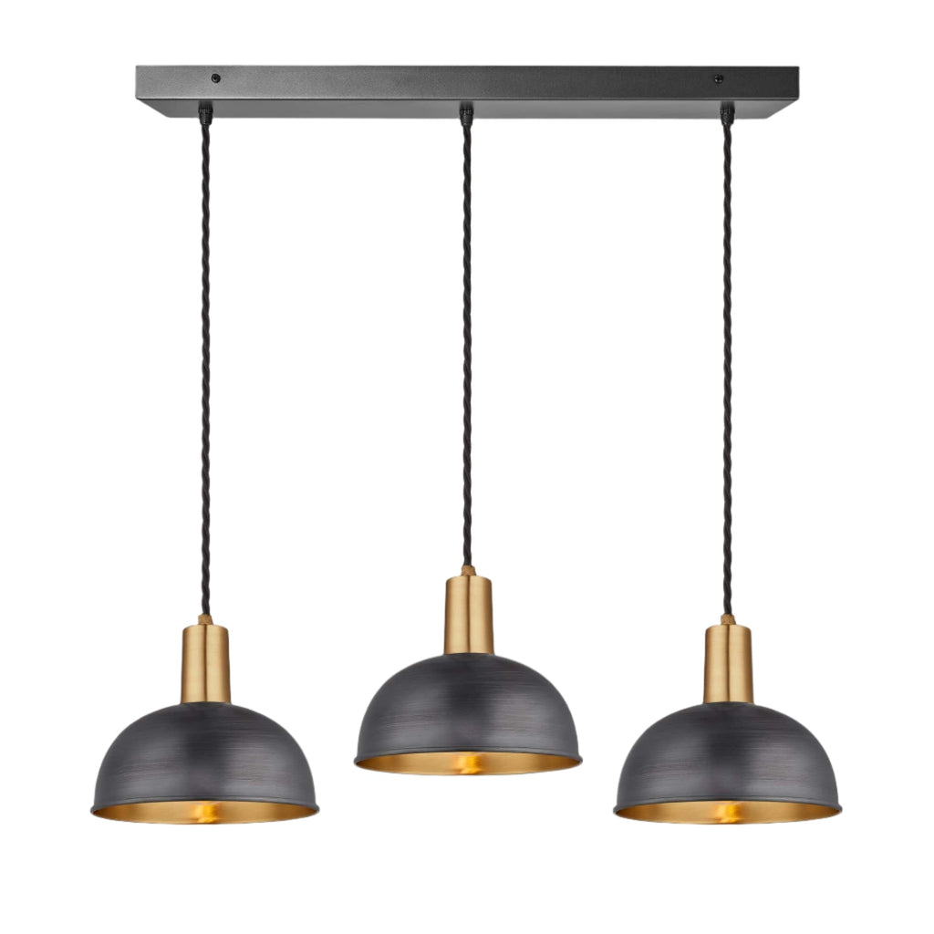 Sleek Dome 3 Wire Cluster Lights - 8 inch