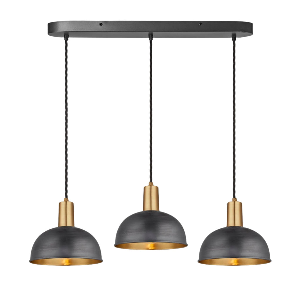 Sleek Dome 3 Wire Cluster Lights - 8 inch