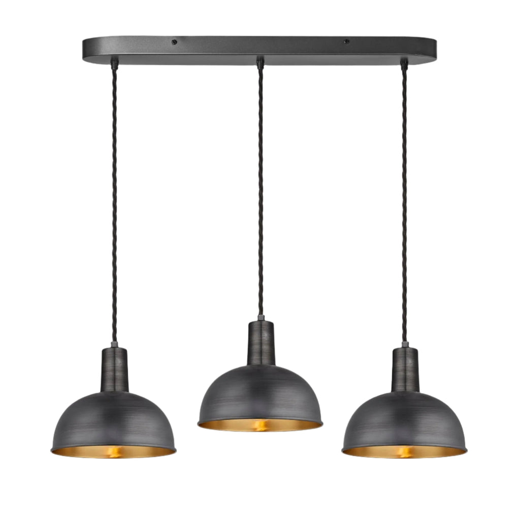 Sleek Dome 3 Wire Cluster Lights - 8 inch
