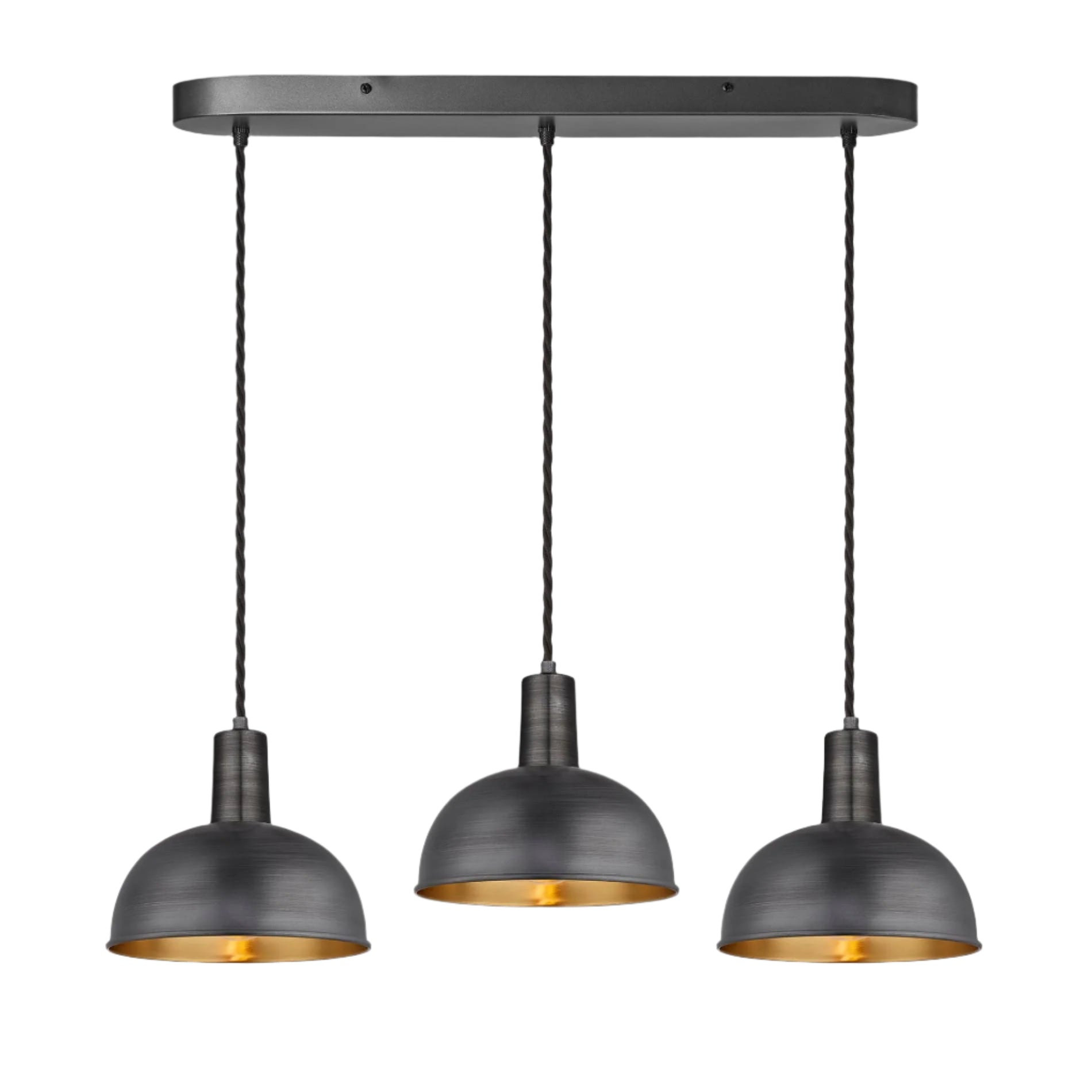 Sleek Dome 3 Wire Cluster Lights - 8 inch