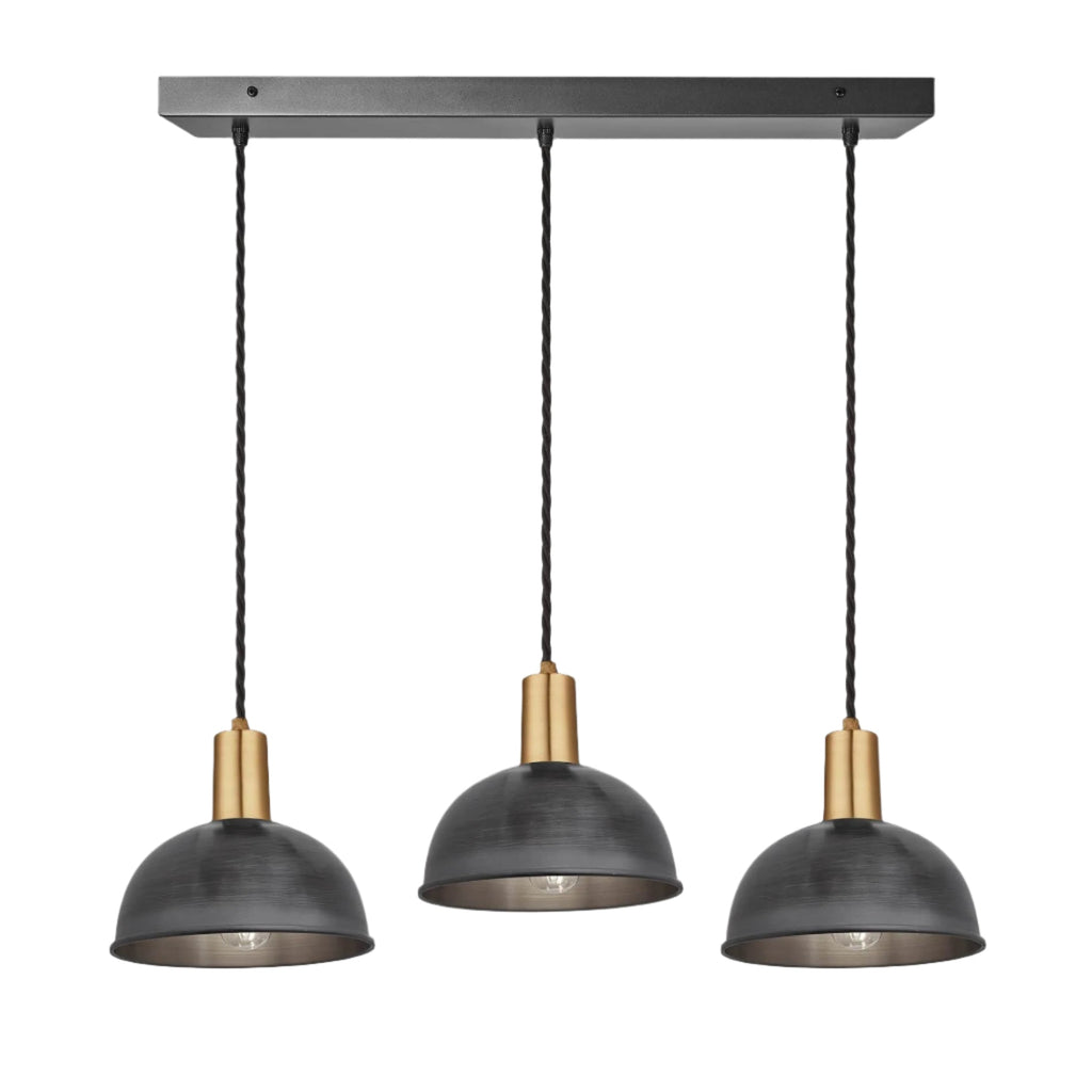 Sleek Dome 3 Wire Cluster Lights - 8 inch