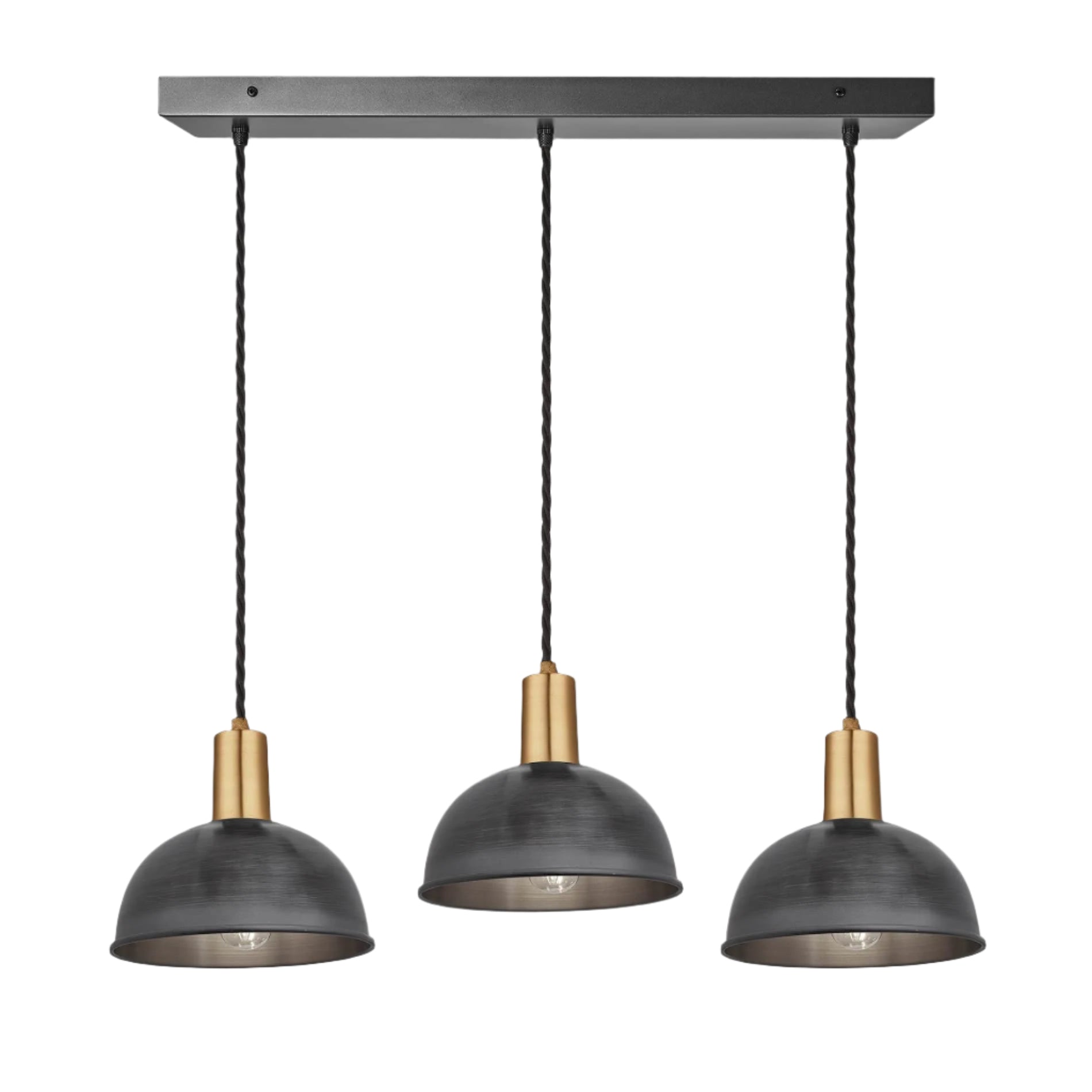 Sleek Dome 3 Wire Cluster Lights - 8 inch