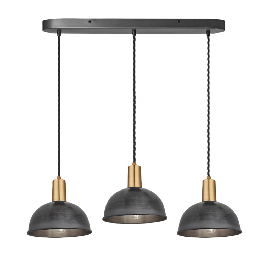 Sleek Dome 3 Wire Cluster Lights - 8 inch