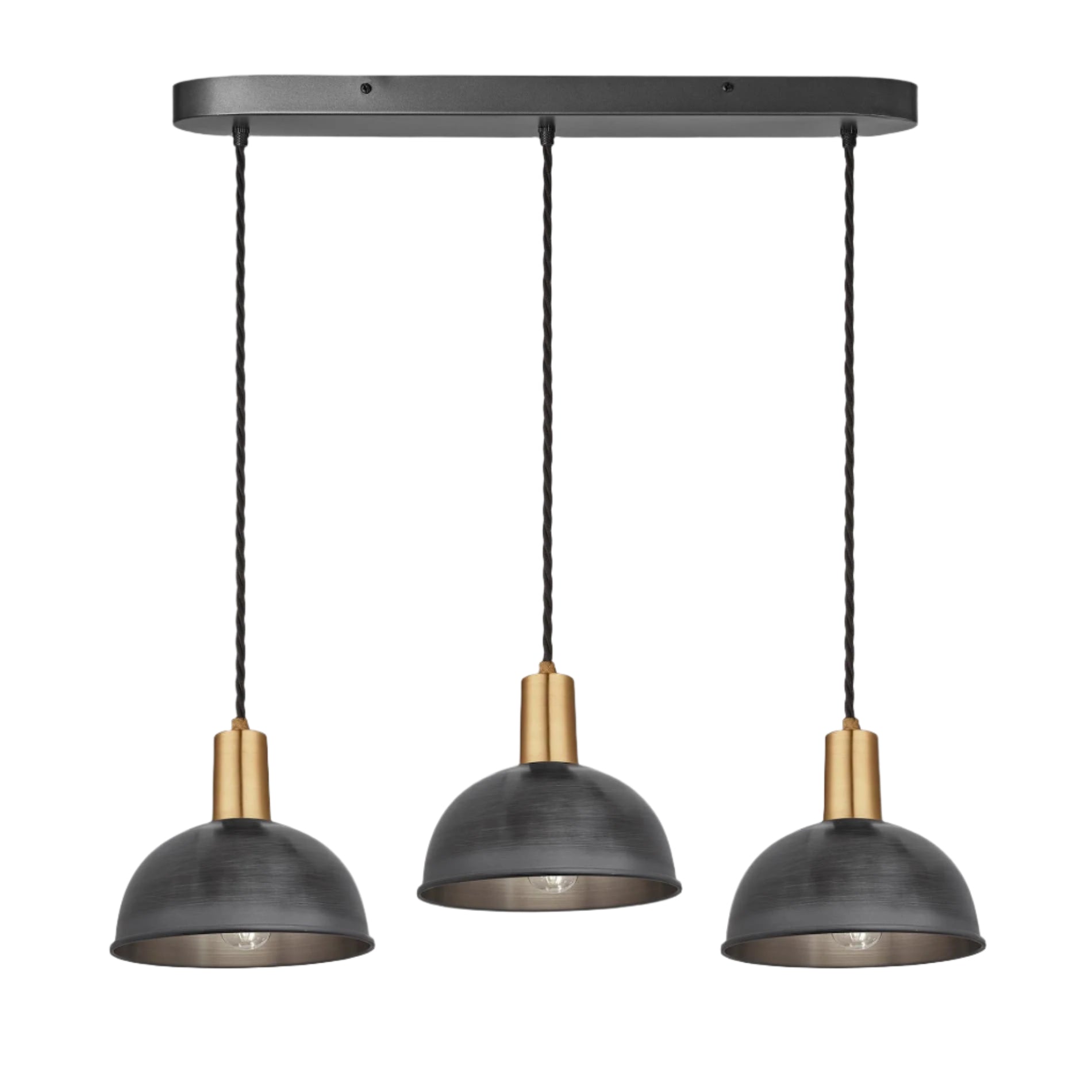 Sleek Dome 3 Wire Cluster Lights - 8 inch