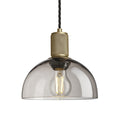 Knurled Glass Dome Pendant Light - 8 Inch