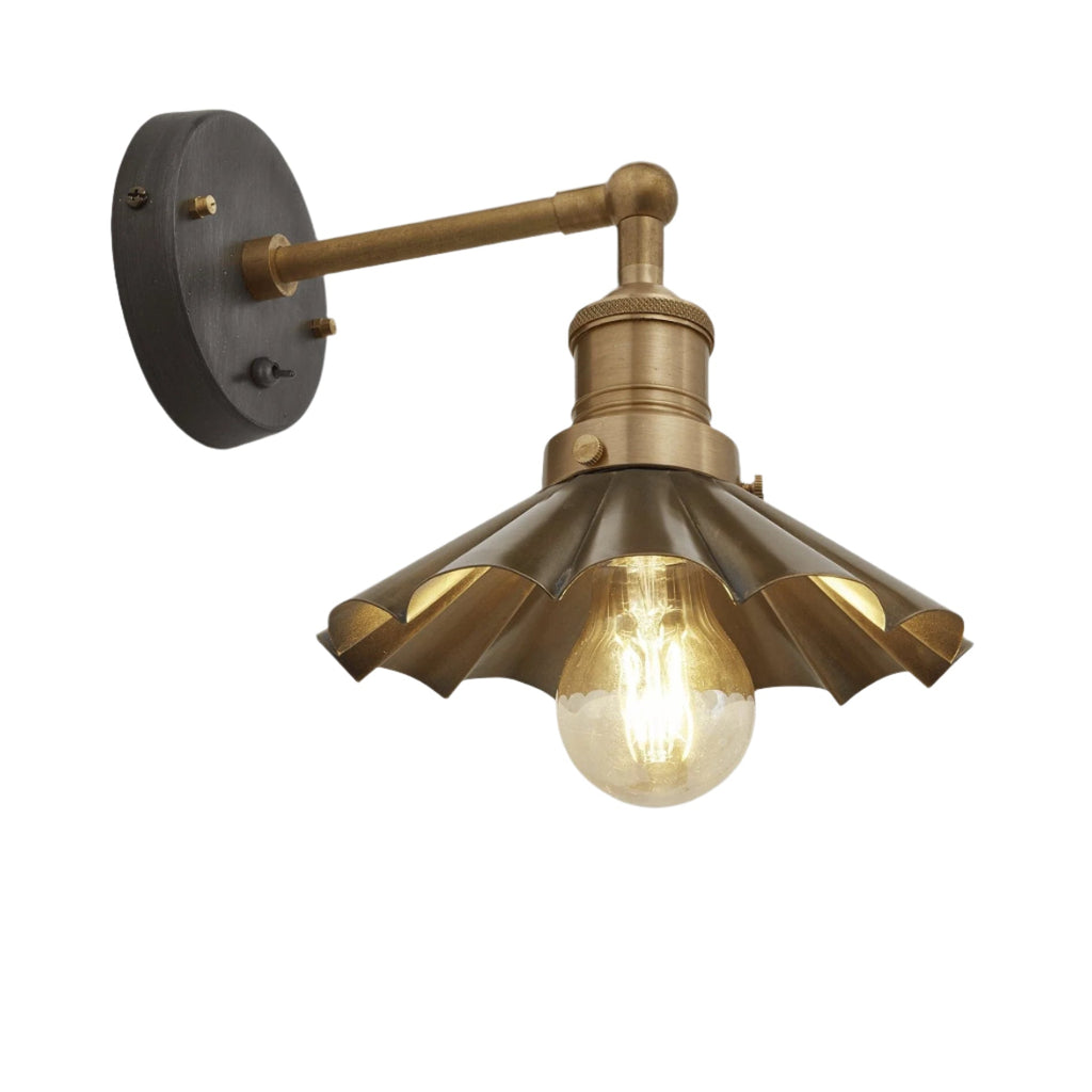 Brooklyn Umbrella Wall Light - 8 Inch - Brass