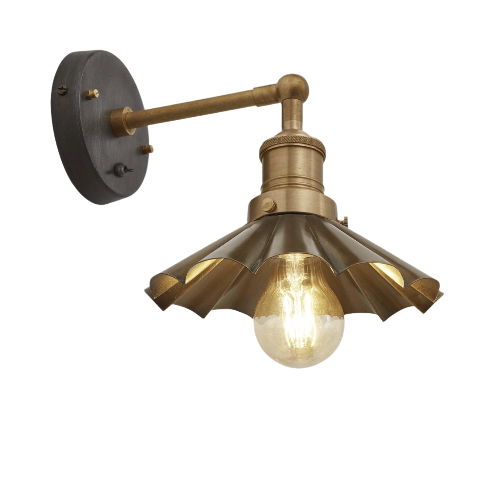 Brooklyn Umbrella Wall Light - 8 Inch - Brass