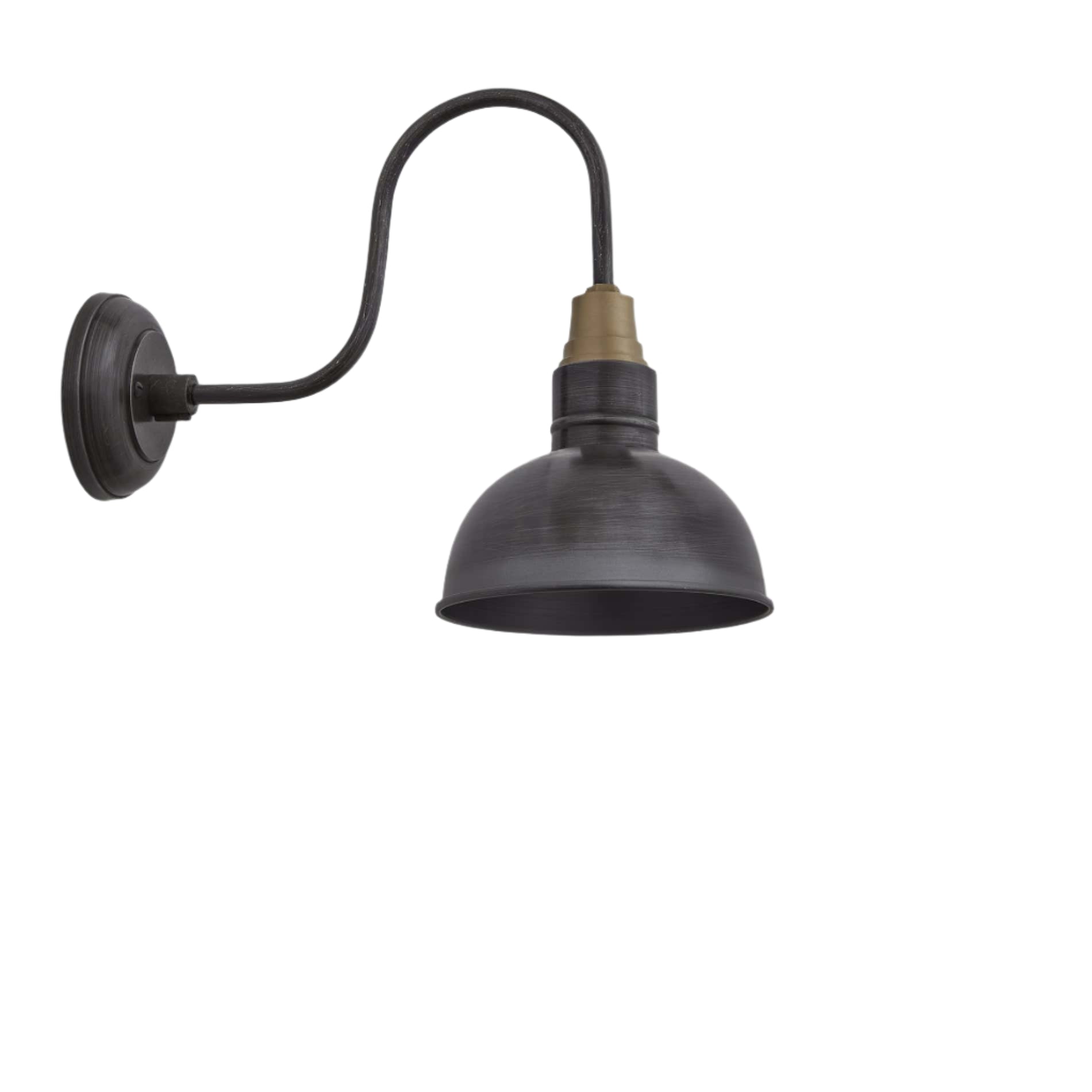 Swan Neck Dome Wall Light - 8 Inch