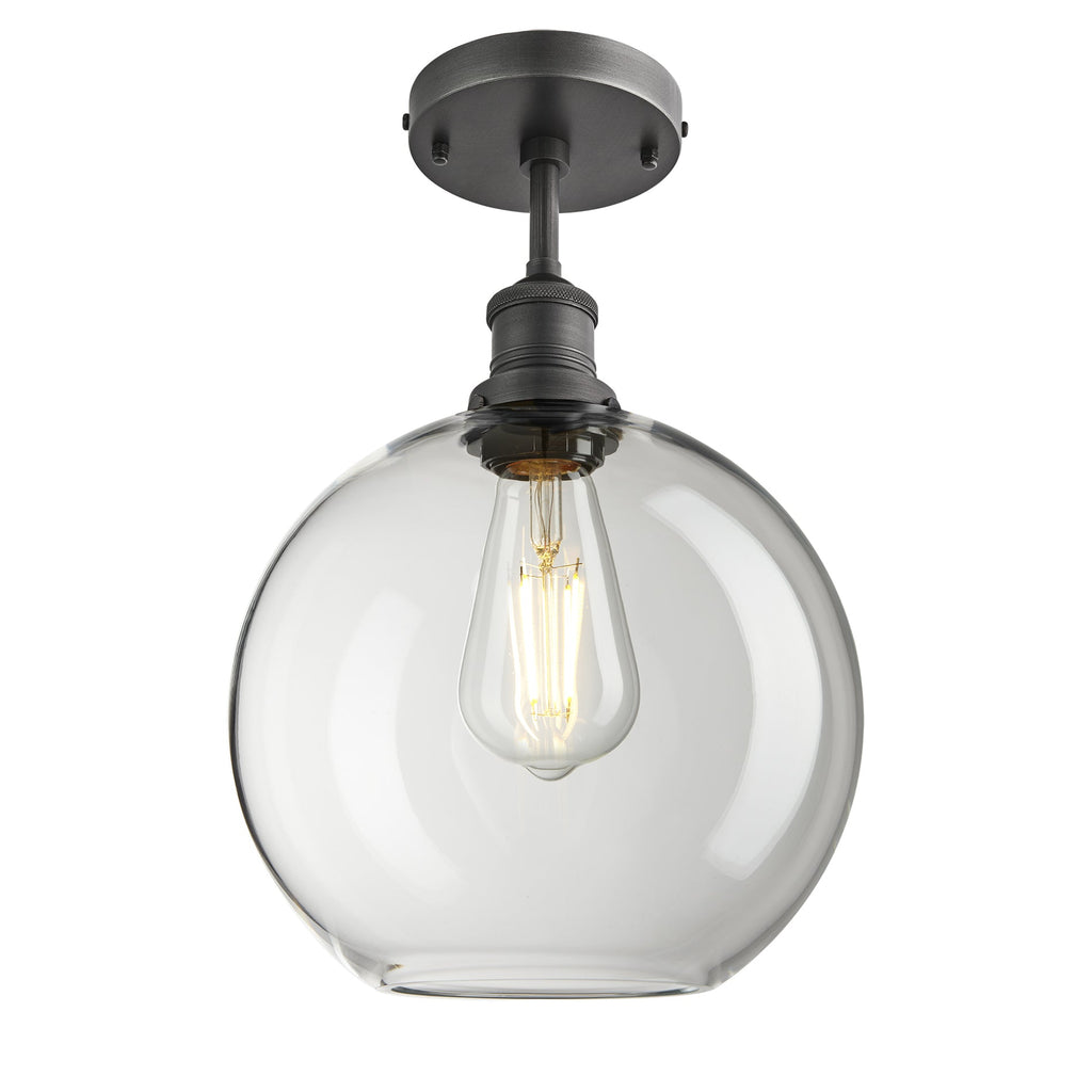 Brooklyn Glass Globe Flush Mount - 9 Inch