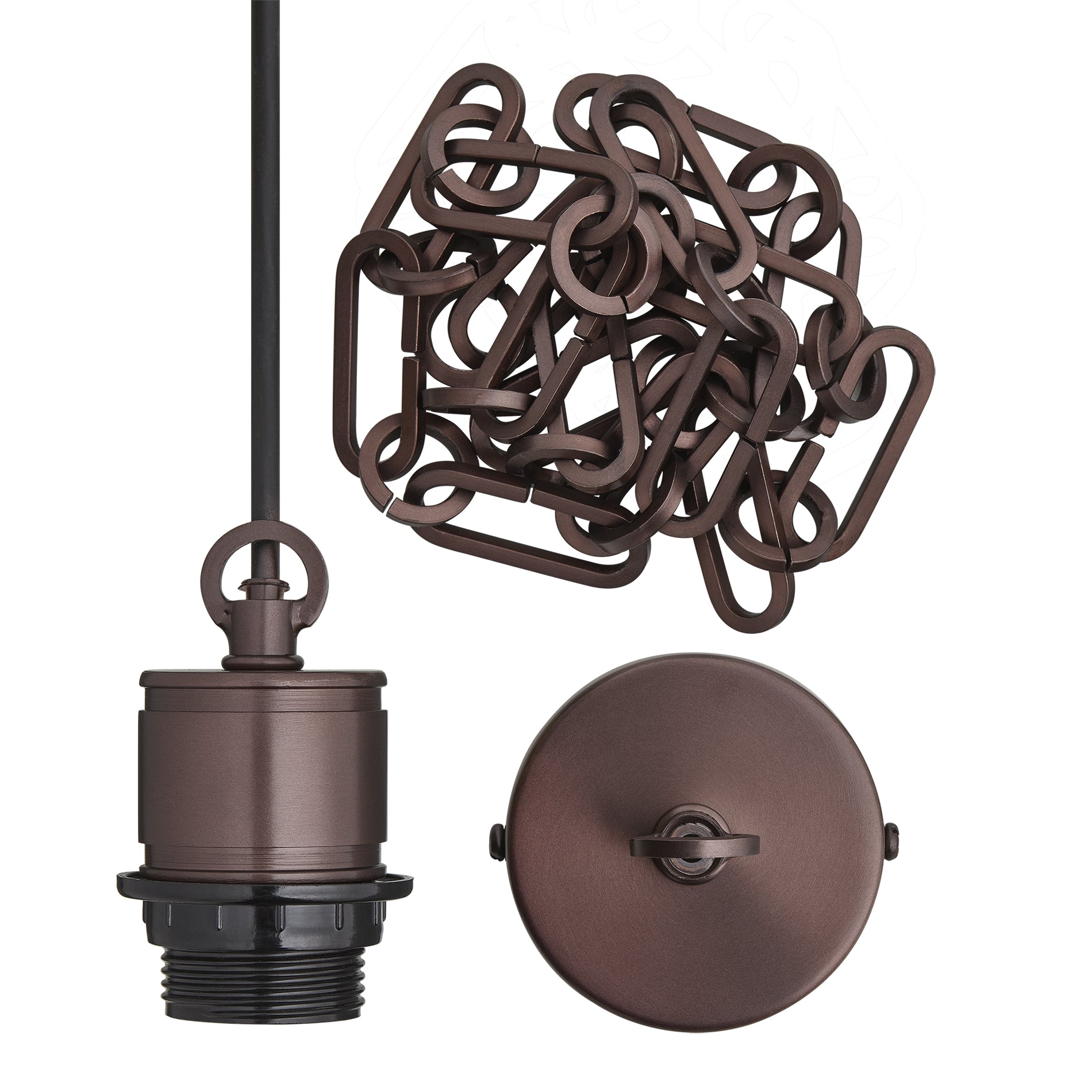 Albany Funnel Pendant Light - 8 Inch - Chain Holder