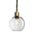 Albany Glass Globe Pendant Light - 7 Inch - Chain Holder
