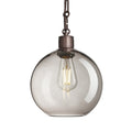 Albany Glass Globe Pendant Light - 9 Inch - Chain Holder