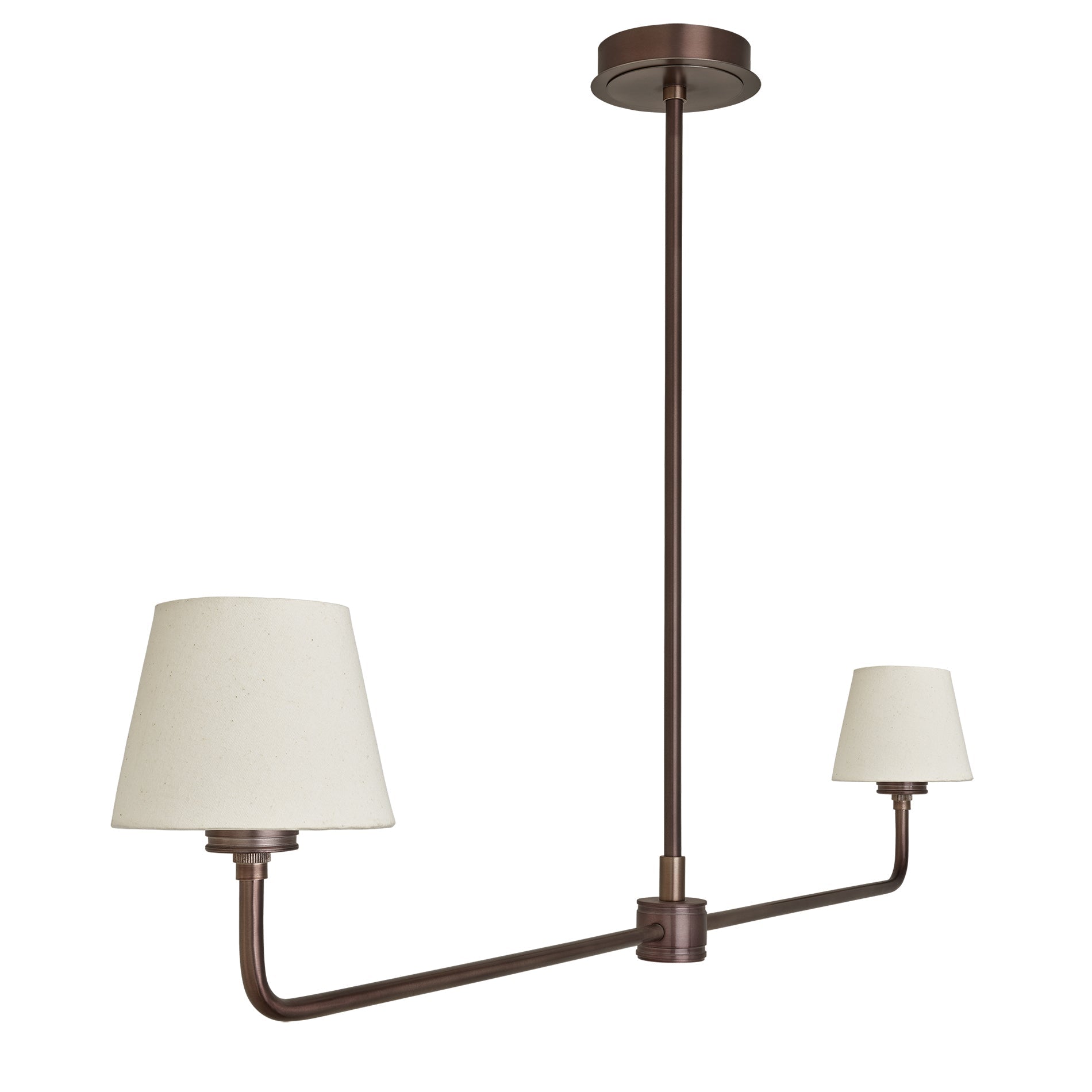 Albany Double Pendant Light - Natural Cotton Shades