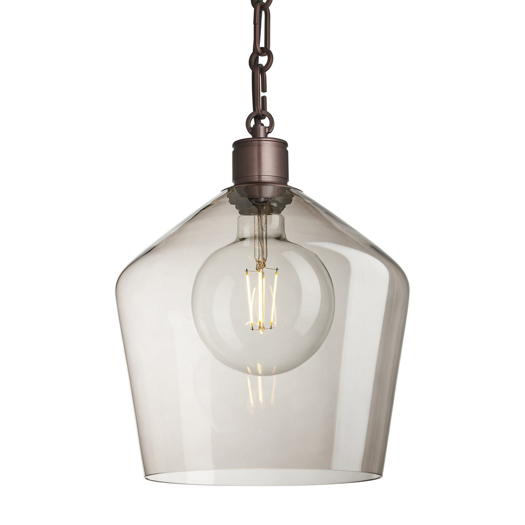 Albany Glass Schoolhouse Pendant Light - 10 Inch - Chain Holder