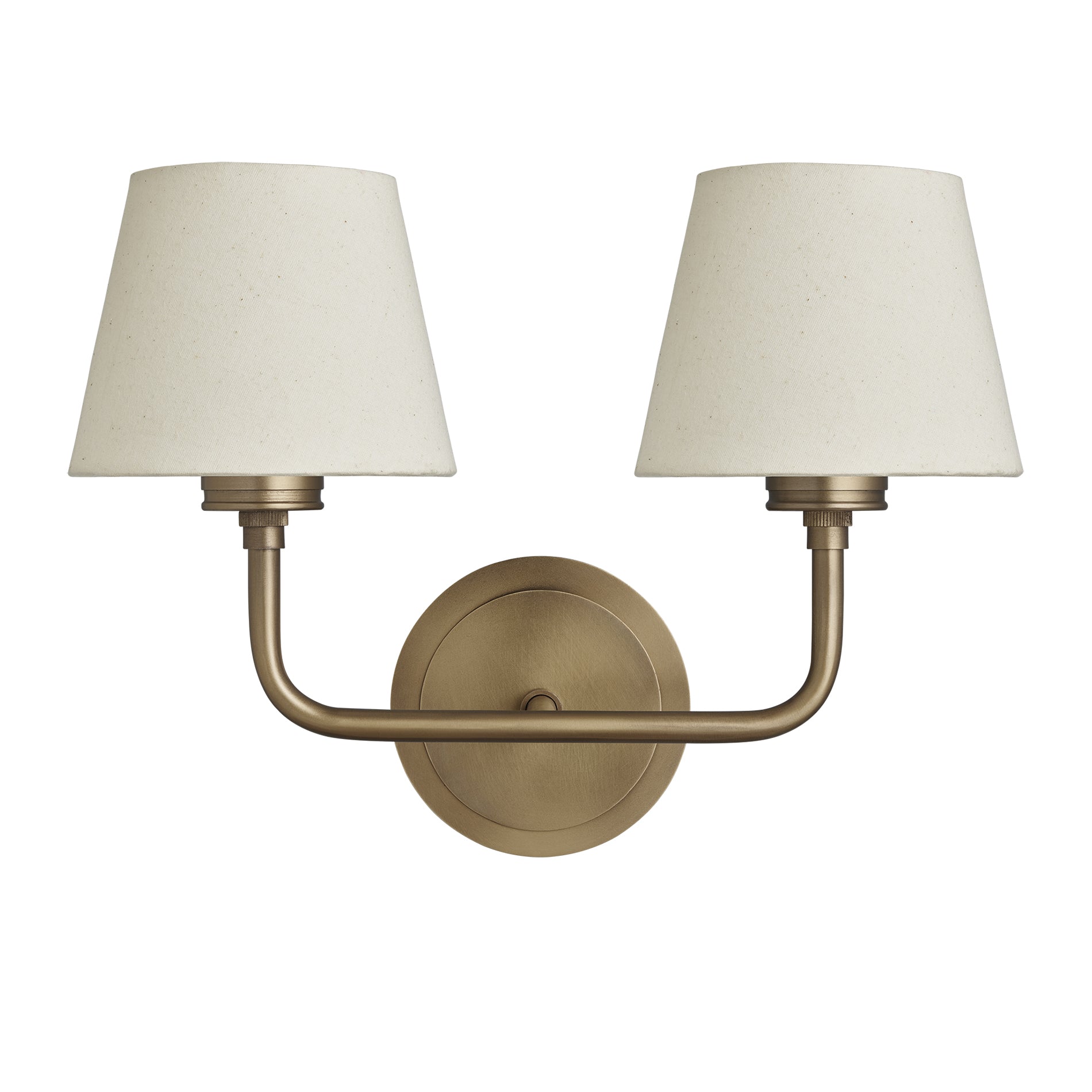 Albany Double Wall Light - Natural Cotton Shades