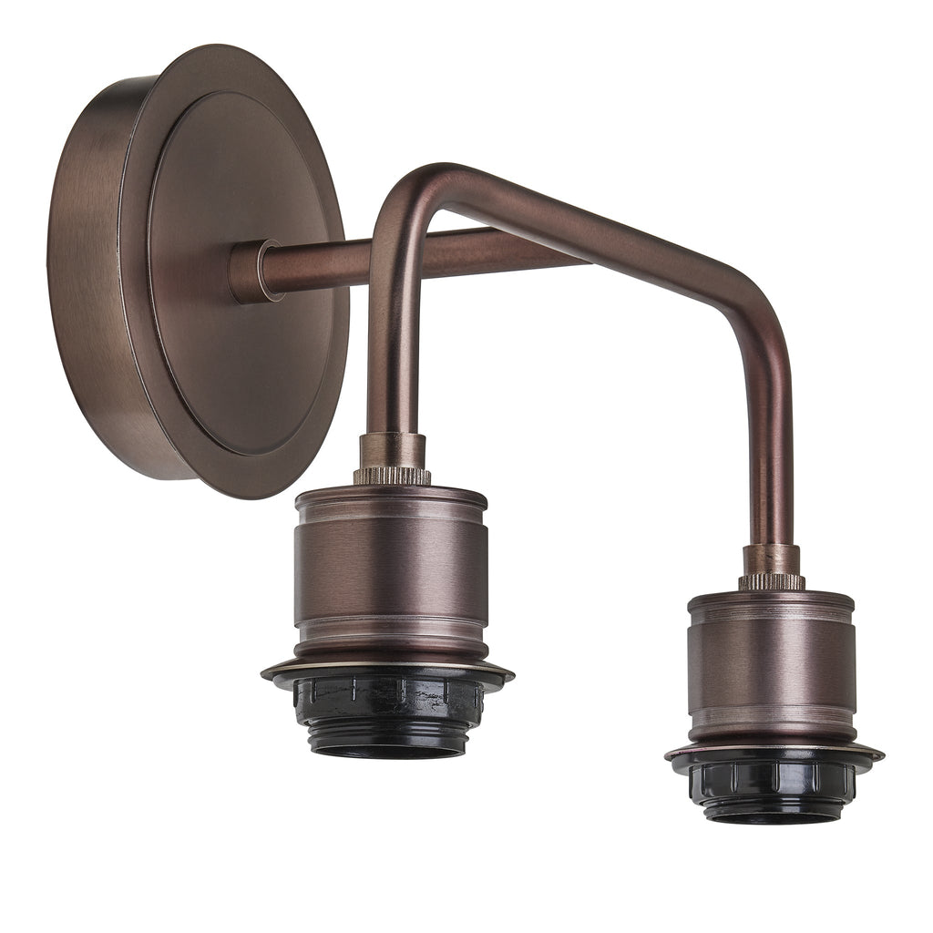 Albany Glass Schoolhouse Double Wall Light - 5.5 Inch
