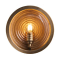 Bulkhead Outdoor & Bathroom Round Wall Light - Ripple Glass