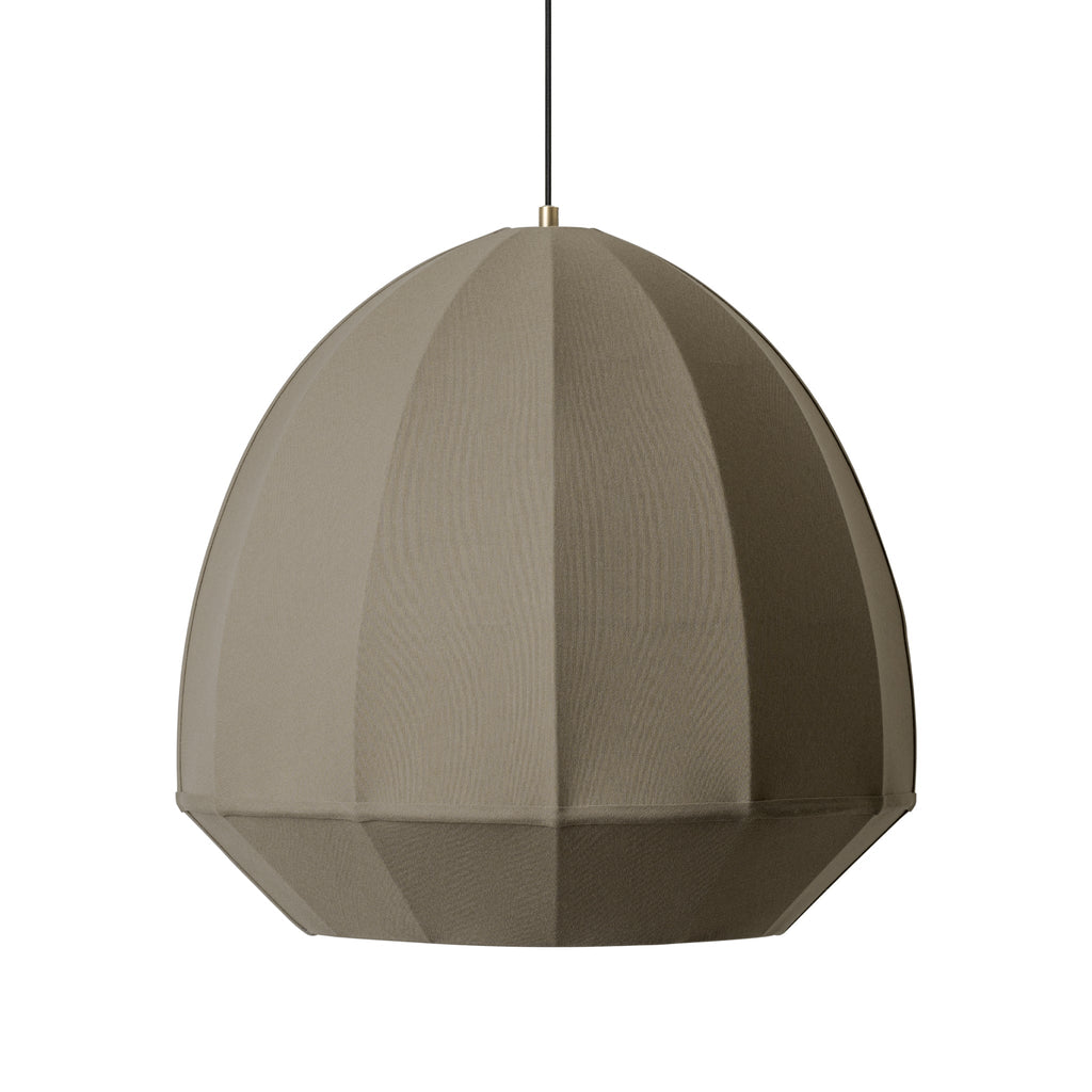 Burnham Fabric Dome Pendant Light- 20 Inch - Olive Green