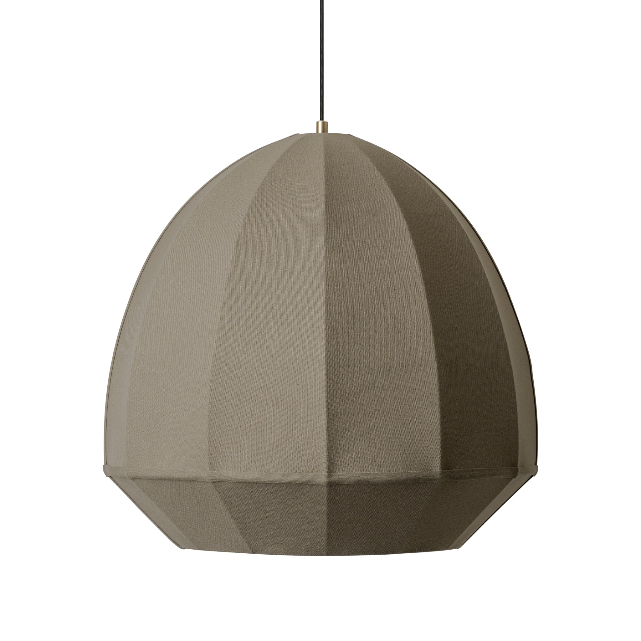 Burnham Fabric Dome Pendant Light- 20 Inch - Olive Green