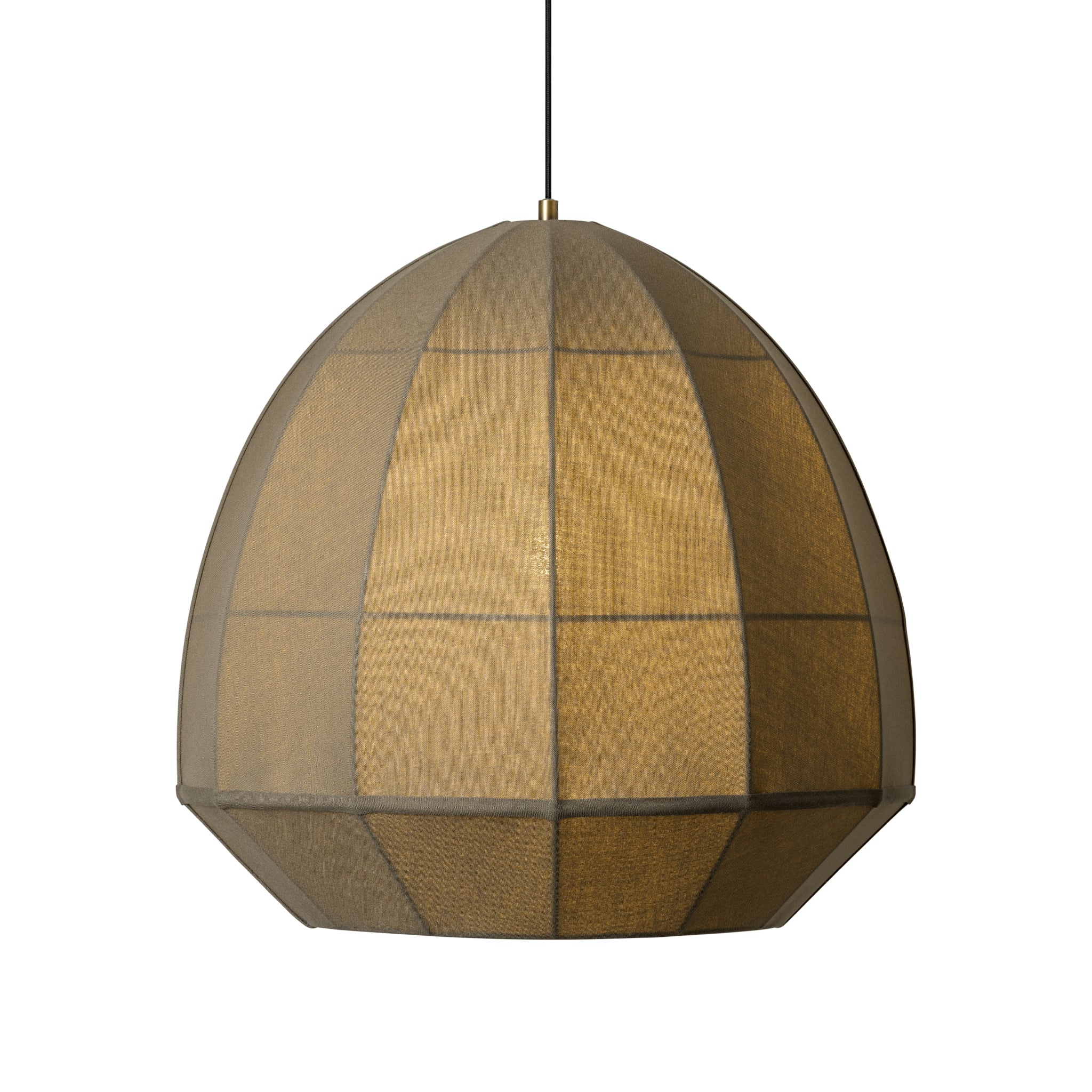 Burnham Fabric Dome Pendant Light- 20 Inch - Olive Green