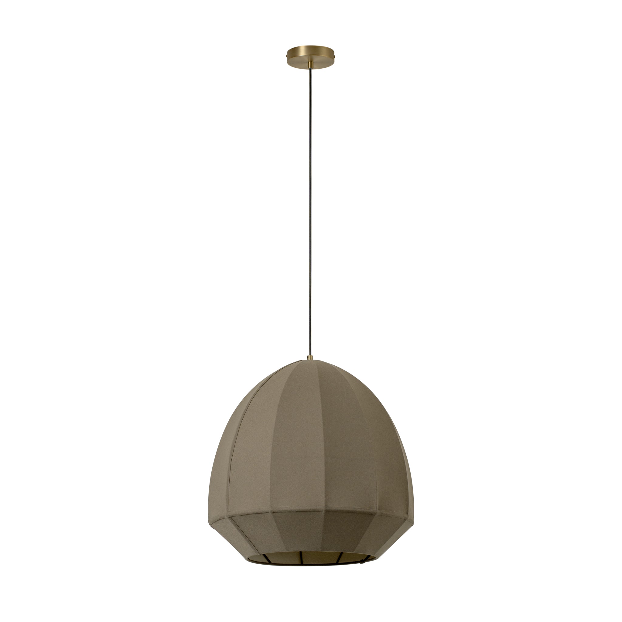 Burnham Fabric Dome Pendant Light- 20 Inch - Olive Green