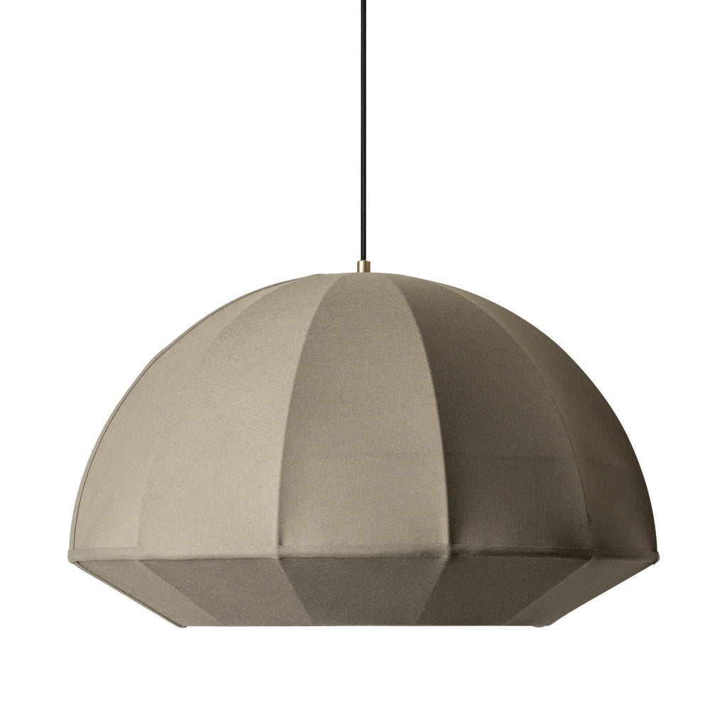 Burnham Fabric Wide Dome Pendant Light- 24 Inch - Olive Green