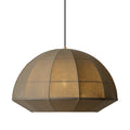 Burnham Fabric Wide Dome Pendant Light- 24 Inch - Olive Green