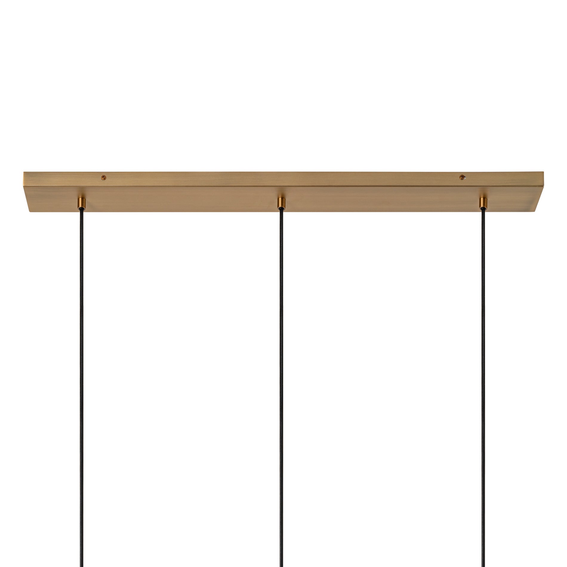 Bloxham Rectangular 3 Wire Cluster Pendant  Light - Natural - Brass