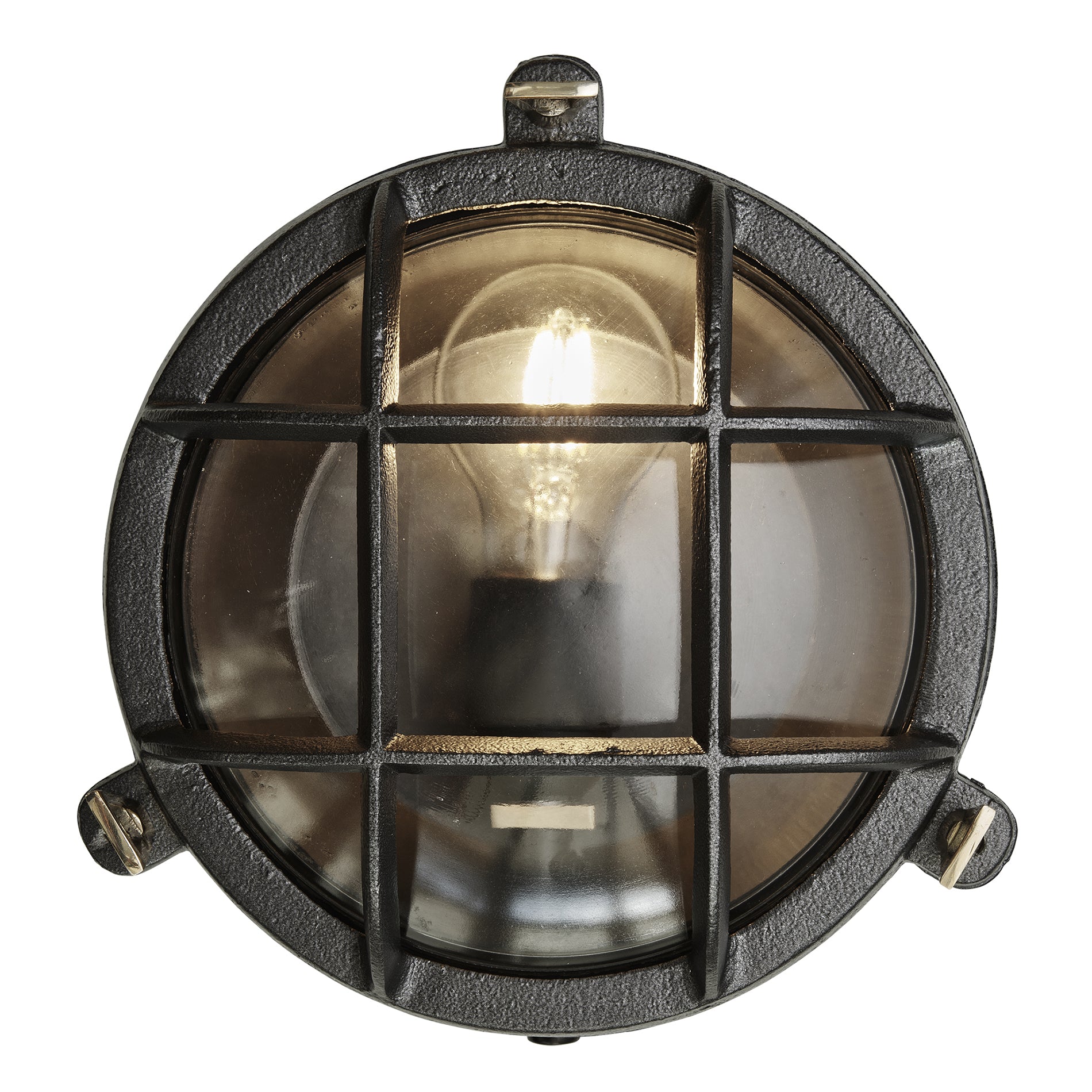 Bulkhead Outdoor & Bathroom Round Wall Light - 8 Inch