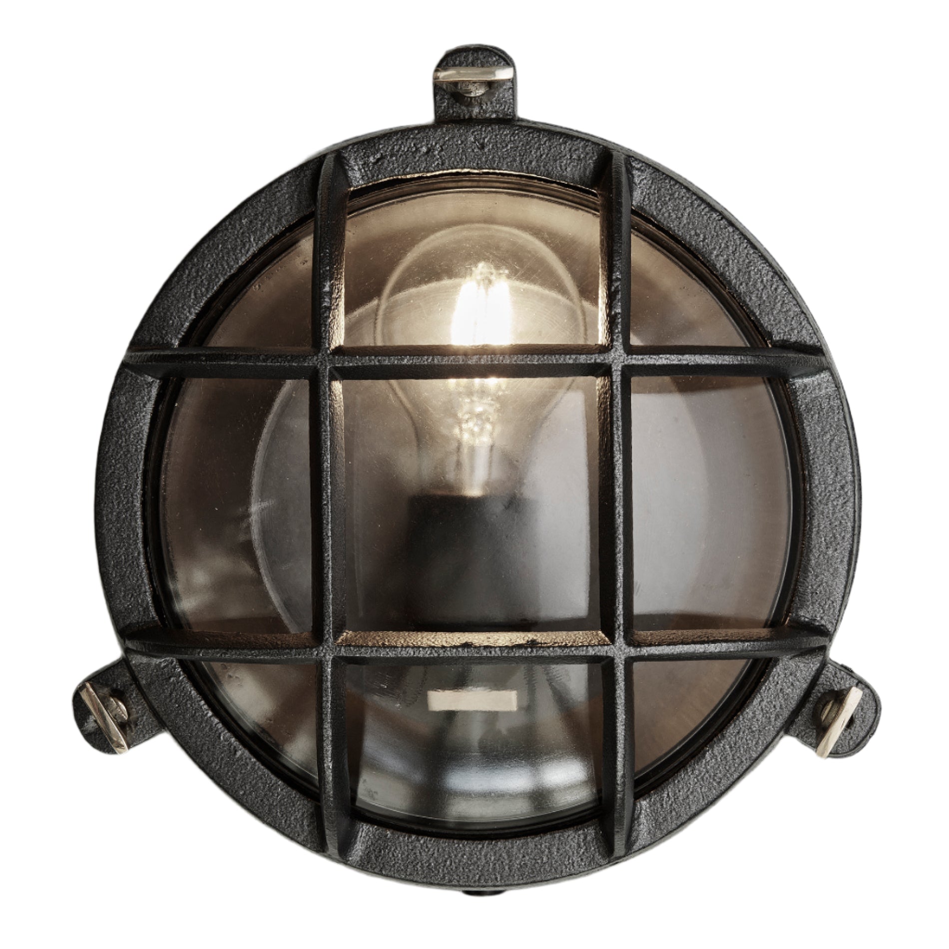 Bulkhead Outdoor & Bathroom Round Wall Light - 8 Inch
