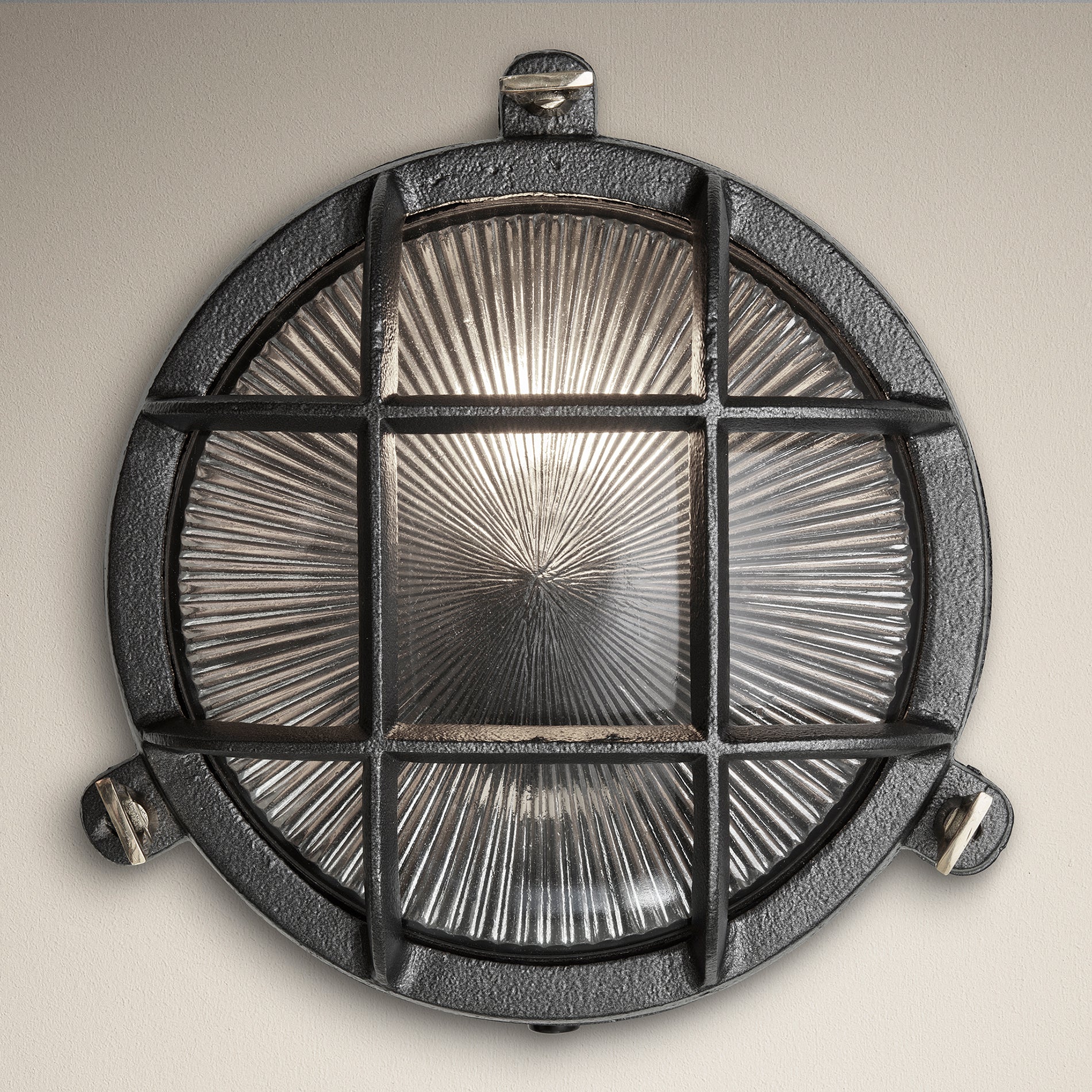 Bulkhead Outdoor & Bathroom Round Wall Light - 8 Inch