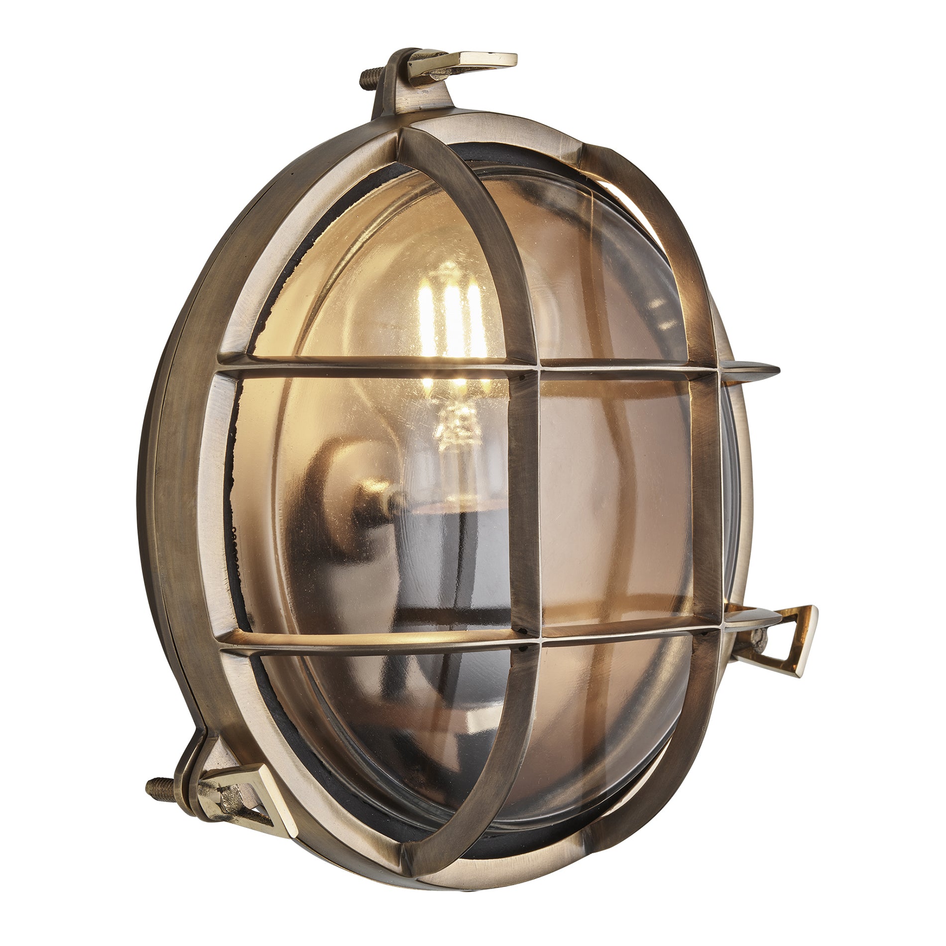 Bulkhead Outdoor & Bathroom Round Wall Light - 8 Inch